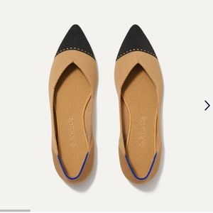 Rothy's The Point flat in Camel Captoe